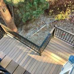 AFTER- second floor deck corner from above