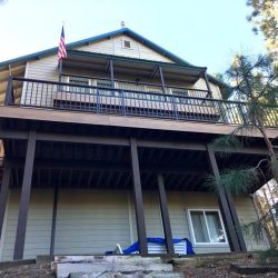 AFTER- second floor deck from below