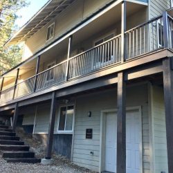 AFTER- stairs to second floor deck black in color